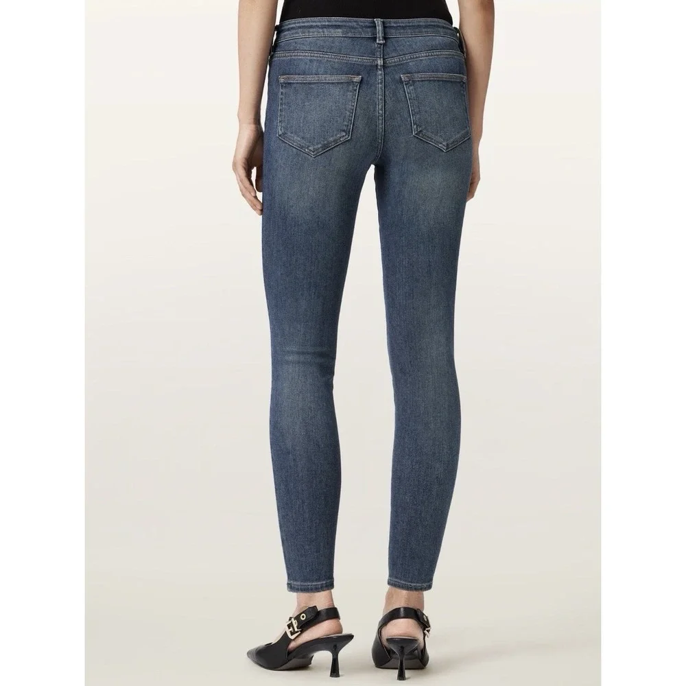 All‎ Saints Miller Size L Skinny Jeans Women Blue Indigo Stretch Denim Classic